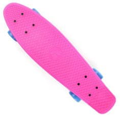 Meteor Plastový meteorický skateboard růžová / neonově modrá / fialová