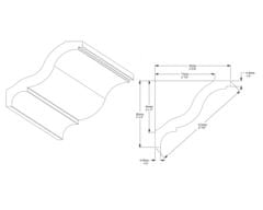 ORAC ORAC stropní lišta CB503 elegantní Lišta 2000x82x92 mm