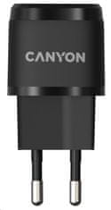 Canyon nabíječka do sítě H-20-05, 1x USB-C PD 20W, černá