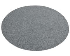 NORTHRUGS Kusový koberec Braided 105551 Light Grey kruh – na ven i na doma 150x150 (průměr) kruh