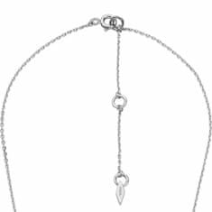 Fossil Slušivý stříbrný náhrdelník Butterflies s krystaly JFS00619040