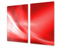 Glasdekor Ochranná deska červený abstrakt - Ochranná deska: 40x40cm, Lepení na zeď: S lepením na zeď