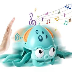 Cool Mango Interaktivní hračka - plazícího se chobotnice s hudbou a světly - Octopusy