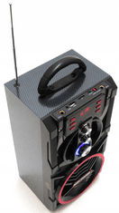 Bass Bluetooth reproduktor 90W s rádiem a funkcí karaoke BASS