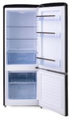 Domo Retro lednice s mrazákem dole - černá - DOMO DO91706R