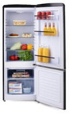 Domo Retro lednice s mrazákem dole - černá - DOMO DO91706R