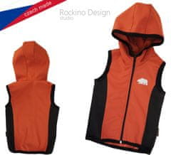 ROCKINO Softshellová dětská vesta Rockino vzor 8741 - rezavá, velikost 116