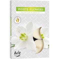 Bispol Vonné čajové svíčky s vůní bílých květů (6ks)