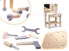 KIK Workshop s nářadím, dřevěný na stole, kutilská stavebnice