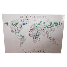 Amadeus Samolepící mapa světa k vybarvení 90 x 60 cm