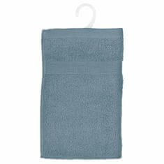 Atmosphera Modrý koupelnový ručník na ruce s bordurou, měkký a savý bavlněný ručník v módní barvě