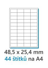MaxOFFICE Etiketa 48,5x25,4mm/100 ks A4 bílá, Labels 1/44