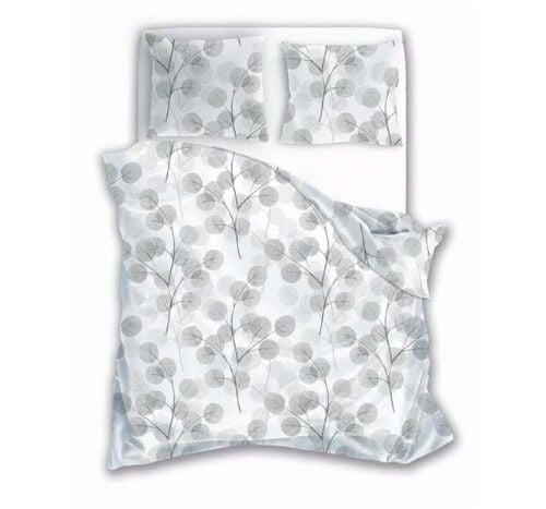 FARO Textil Bavlněné povlečení MIST 160x200 cm šedo-bílé