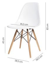 Jídelní židle sada 4ks moderní bílé