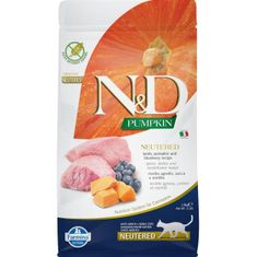 N&D PUMPKIN Cat GF Lamb & Blueberry Neutered Adult 1,5 kg