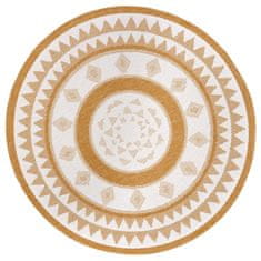 NORTHRUGS Kusový koberec Twin Supreme 105790 Jamaica Ochre kruh – na ven i na doma 200x200 (průměr) kruh