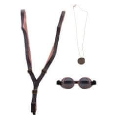 funny fashion Sada Steampunk - šle, brýle a náhrdelník