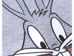sarcia.eu Šedá, krátká mikina s kamínky od Bugs Bunny 9-10 let 140 cm
