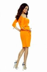 Numoco 430-8 Sportovní šaty se zavazovanými rukávy - oranžová XS