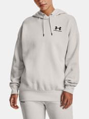 Under Armour Mikina Essential Flc OS Hoodie-GRN XS