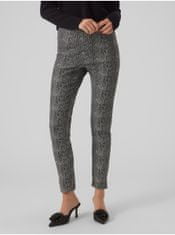 Vero Moda Šedé dámské vzorované kalhoty AWARE by VERO MODA Gracelynn XS