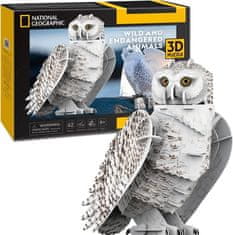 CubicFun 3D puzzle National Geographic: Sněžná sova 62 dílků