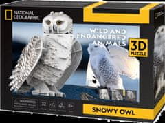 CubicFun 3D puzzle National Geographic: Sněžná sova 62 dílků