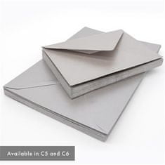Pukka Pad Obálky "Silver", stříbrná, C6, pogumovaný povrch, 9065-ENV