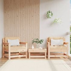 Vidaxl Zahradní židle s poduškami 2 ks masivní borové dřevo