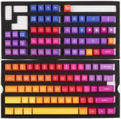 Ducky Afterglow SA, 108 kláves, ABS, modré/fialové/červené/žluté