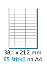 MaxOFFICE Etiketa 38,1x21,2mm/100ks bílá, Labels 1/65