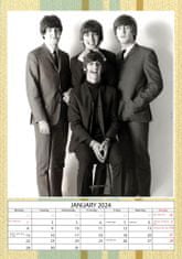 CurePink Nástěnný kalendář 2024: The Beatles (A3 29,7 x 42 cm)