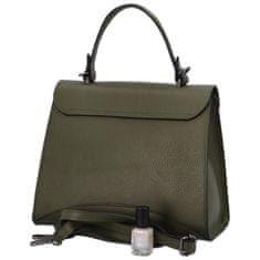 Delami Vera Pelle Luxusní dámská kožená kufříková kabelka do ruky Anne, zelená