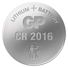 GP Lithiová knoflíková baterie GP CR2016, 5 ks