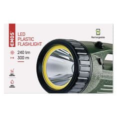 Emos COB LED + LED nabíjecí svítilna P2308, 240 lm, aku 4000 mAh