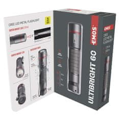 Emos CREE LED kovová svítilna Ultibright 60, P3160, 170lm, 1xAA