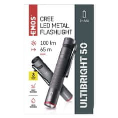 Emos CREE LED kovová svítilna Ultibright 50, P3150, 100lm, 1xAAA