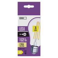 Emos LED žárovka Filament A67 / E27 / 11 W (100 W) / 1 521 lm / teplá bílá