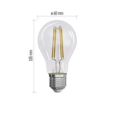 Emos LED žárovka Filament A60 / E27 / 5 W (75 W) / 1 060 lm / teplá bílá