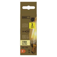 Emos LED žárovka Vintage svíčka / E14 / 2,1 W (20 W) / 190 lm / teplá bílá