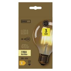 Emos LED žárovka Vintage G95 / E27 / 4 W (40 W) / 470 lm / teplá bílá