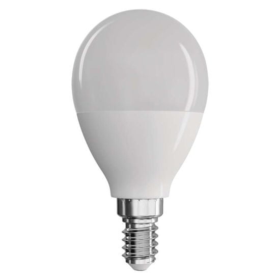 Emos LED žárovka Classic Mini Globe / E14 / 7,3 W (60 W) / 806 lm / studená bílá