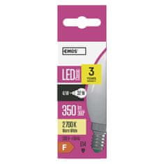 Emos LED žárovka Classic svíčka / E14 / 4,1 W (32 W) / 350 lm / teplá bílá