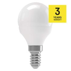 Emos LED žárovka Classic Mini Globe / E14 / 4,1 W (32 W) / 350 lm / teplá bílá