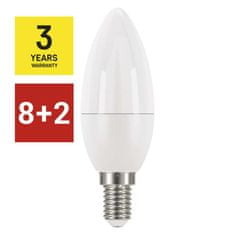 Emos 8 + 2 zdarma – LED žárovka Classic svíčka / E14 / 5 W (40 W) / 470 lm / teplá bílá
