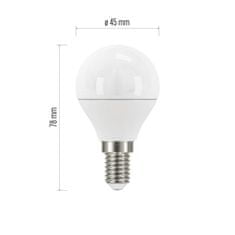 Emos LED žárovka True Light Mini Globe / E14 / 4,2 W (40 W) / 470 lm / teplá bílá