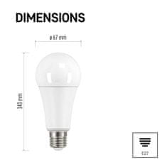 Emos LED žárovka Classic A67 / E27 / 19 W (150 W) / 2 452 lm / studená bílá