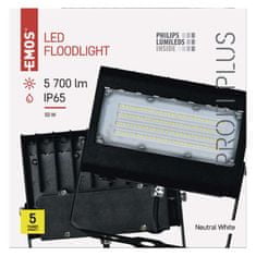 Emos LED reflektor AGENO 50 W, černý, neutrální bílá