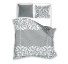 FARO Textil Bavlněné povlečení GLAMOUR 020 200x220 šedé/bílé