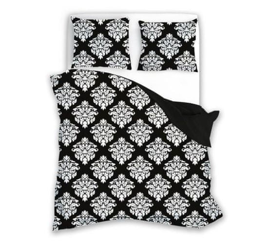 FARO Textil Bavlněné povlečení FLAMOUR 007 180x200 cm černé/bílé